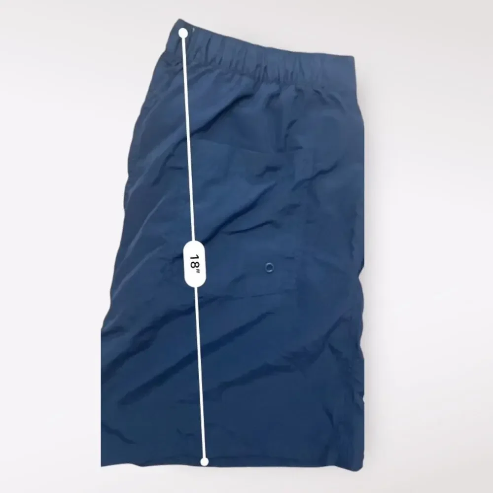 Henry Cotton’s Button Closure‎ Swim Trunks Mens Size Large Navy Swimwear
